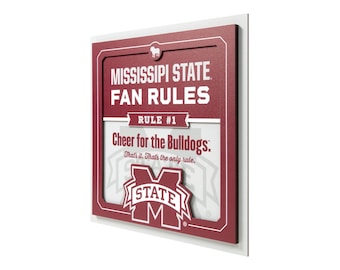 Mississippi State Bulldogs Wall Art | Mississippi State Bulldogs Sign |Mississippi State Bulldogs  Wall Hanging 12x12