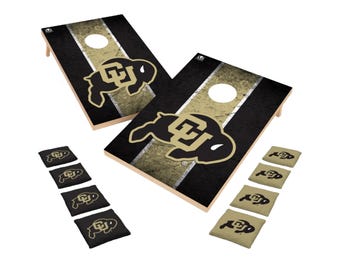 Colorado Buffaloes Cornhole Boards 2x3 (Officially Licensed) Carry Case, Board Covers and Score Tower Add-Ons