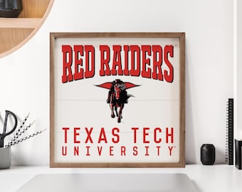 Texas Tech Red Raiders  Wall Art | Texas Tech Red Raiders Artwork ( Officially Licensed)