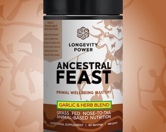 Ancestral Feast: Grass-Fed Beef Organ Supplement, Garlic & Herb