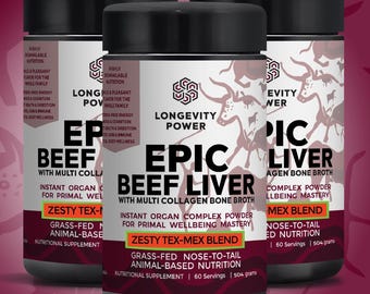Grass-Fed Beef Liver Meal Booster: Tex-Mex Flavor, Collagen & Organ Nutrition