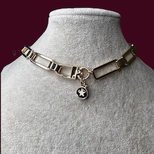 Handmade Chunky Gold Choker Charm Necklace- Stars