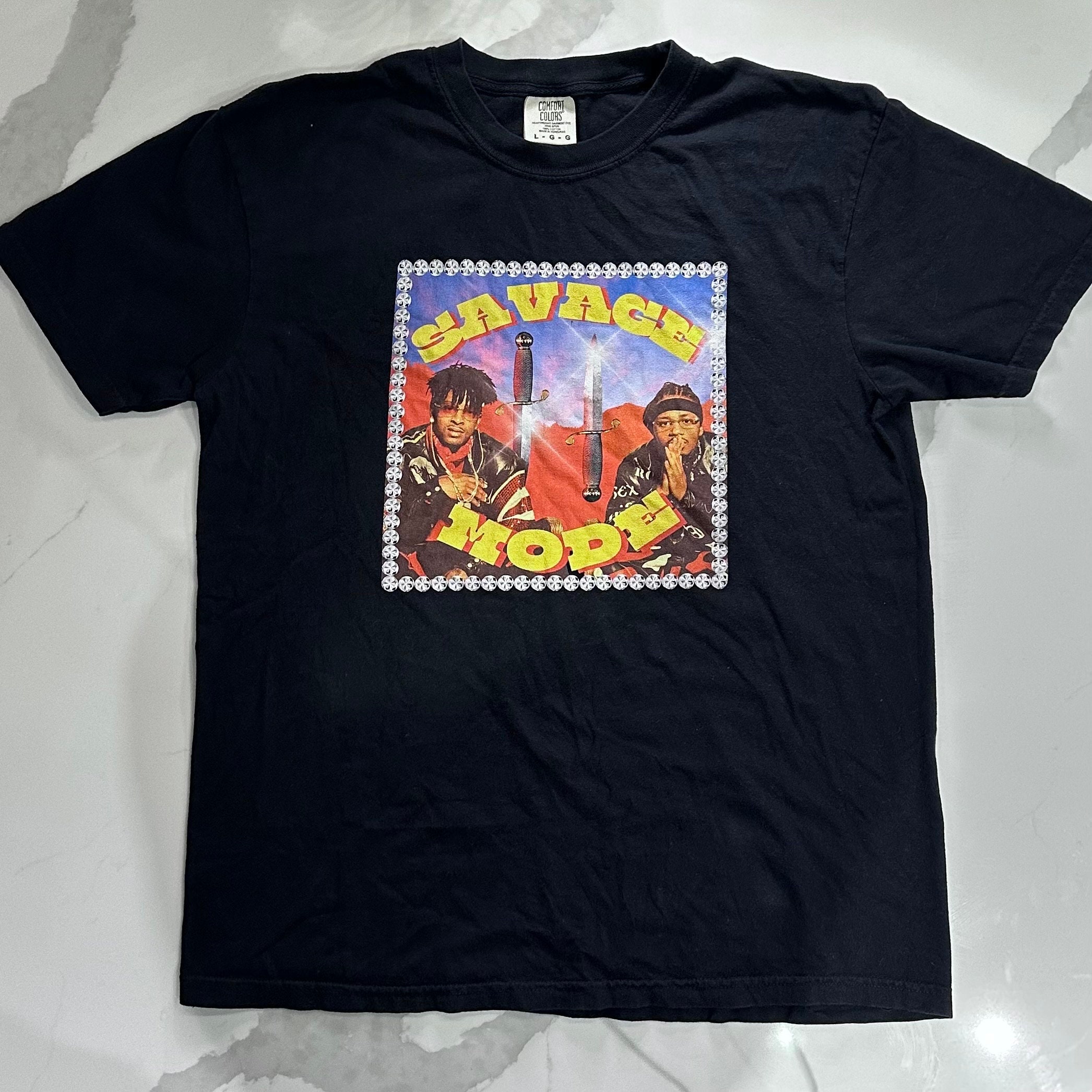 21 Savage & Metro Boomin Savage Mode Graphic Heavyweight T