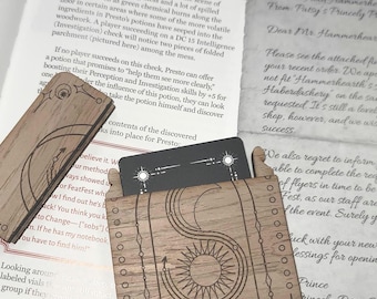 Deck of Many Things Set with Wooden Card Case DND Tarot Deck in Black or Multicolor Tabletop RPG Gift for Dungeon Masters & Players
