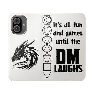 DM Laughs Dragon Dice Artwork flipfodral | Plånboksfodral för mobiler