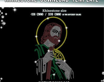 Religiös strassmall, Judasmönster, kristen design - för Cricut Silhouette - Cut SVG PDF DXF Direktnedladdning