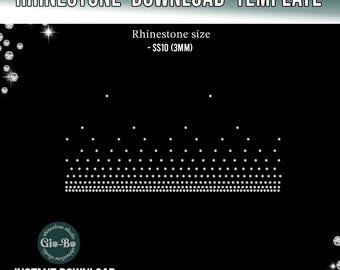 Strass-mall ss10 - för Cricut Silhouette och Plotter - Cut SVG PDF DXF Direktnedladdning