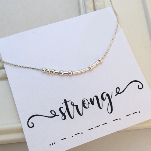 Be Strong Necklace Etsy