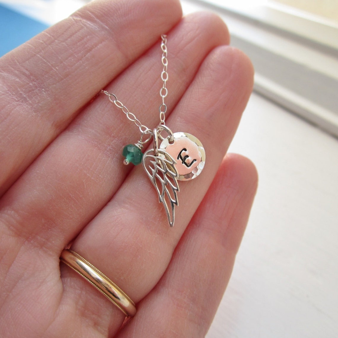Graduation Necklace Wing Necklace Personalized Silver Etsy