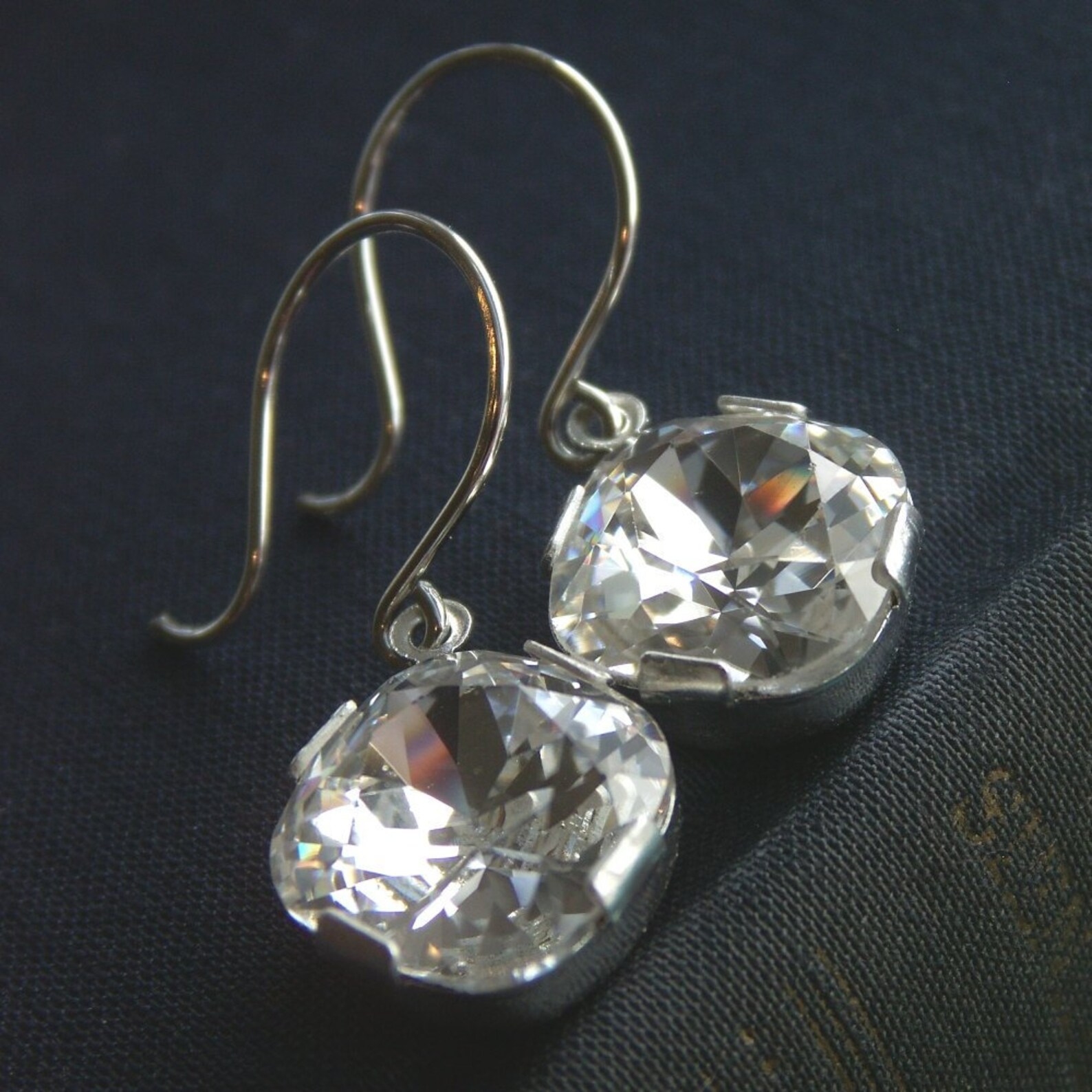 Wedding Jewelry Clear Rhinestone Earrings Bride or Etsy
