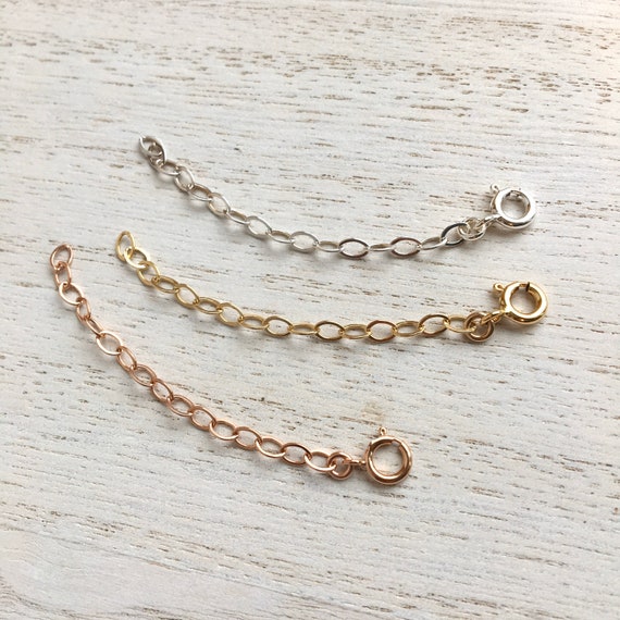 Necklace or Bracelet Extender, Sterling Silver, Gold-filled or