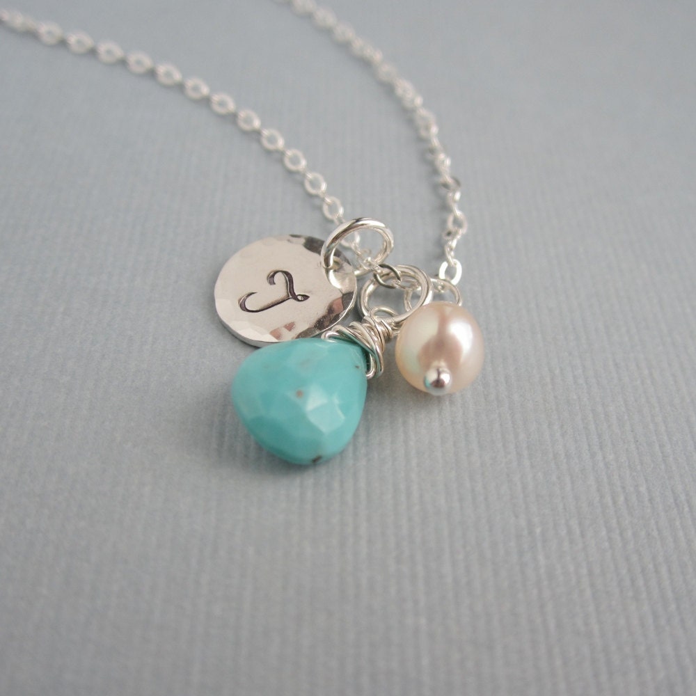 Turquoise Necklace Personalized December Birthstone Necklace - Etsy