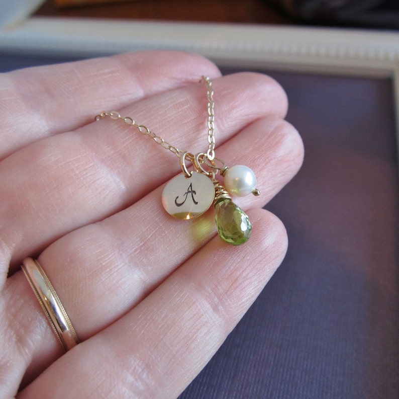 New Mom Necklace Gold Initial Necklace Family Monogram Etsy