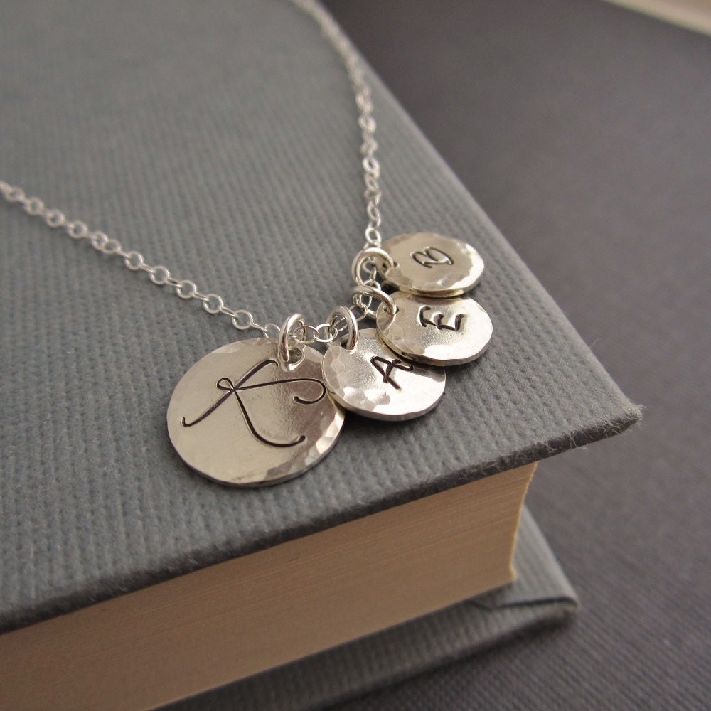 Grandma Necklace Mothers Necklace With Childrens Initials Etsy