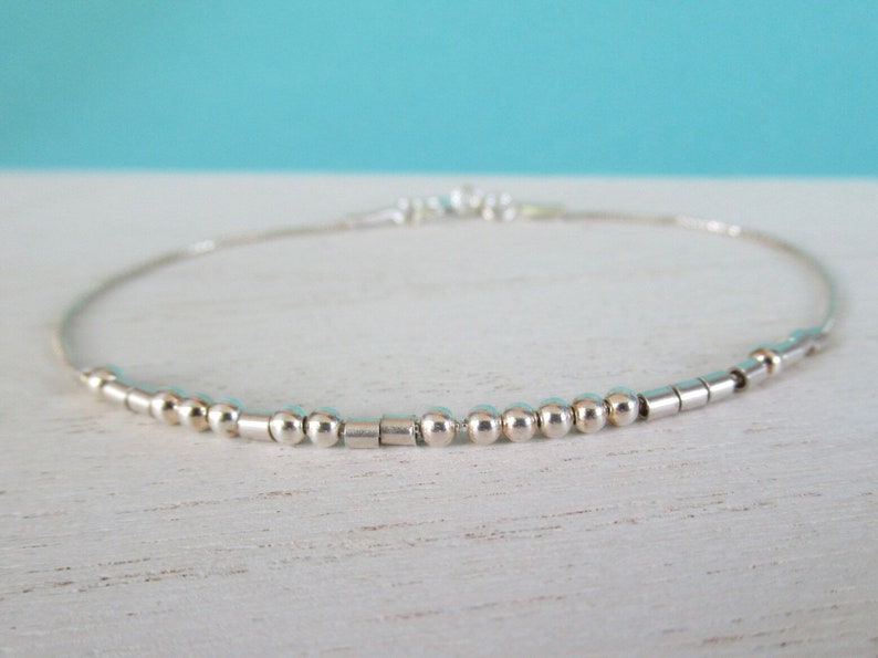 Custom morse code bracelet, personalized hidden message bracelet, secret message jewelry, name bracelet, sisters, bridesmaids gift for her 