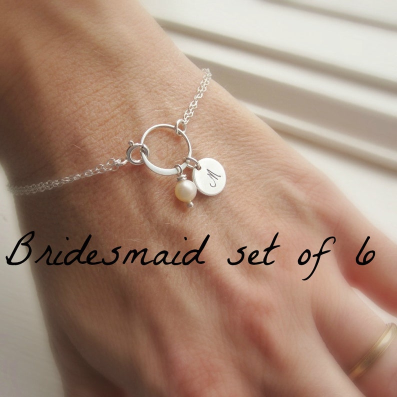 Bridesmaid Bracelet Bridesmaid Jewelry Gift Set of SIX 6 Etsy