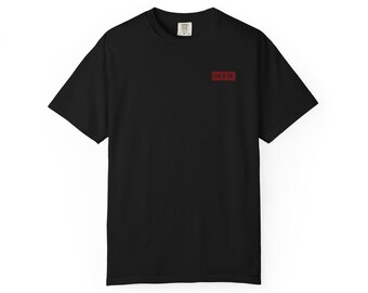 レッドハイウェイインターチェンジグラフィックTシャツ | 市街地図アブストラクトバックプリント