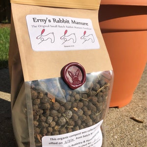 Organic Rabbit Manure Fertilizer: Natural Garden Compost (1.25lb Bag ...
