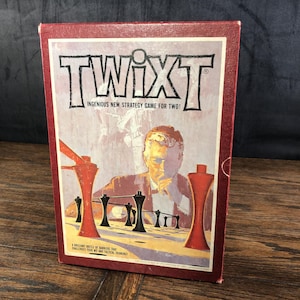 Vintage bordspel uit 1962 | Twist-strategiespel voor 2 personen | 3 M boekenplankspel | Complete set | Fantastische staat | Retrogames | Familieplezier