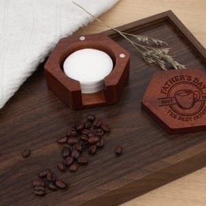 Personalized Wooden Coffee Filter Holder, Custom Engraved Espresso Paper Filter Storage Box with Lid, for Coffee Station Organizer