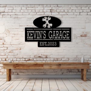 Custom Garage Sign, Personalized Garage Signs, Metal Garage Signs, Garage Hanging sign, Father’s Day Gift, Wall Art For Dad, Gift With Name