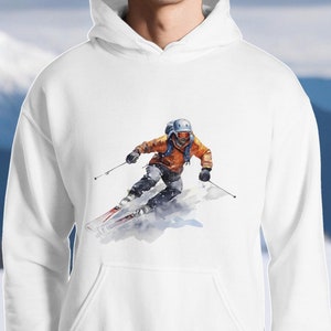 Ski Hoodie - Skier Hoodie - Winter Sports Hoodie - Ski Vacation Hoodie - Winter Hoodie – Skiing Hoodie - Snow Hoodie - Ski Season Hoodie