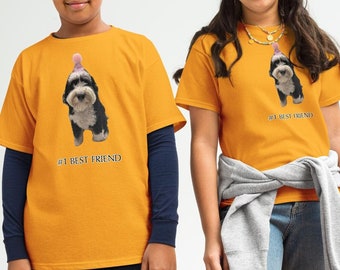 Bernedoodle-T-shirt: zwart-wit hondenliefhebber-T-shirt