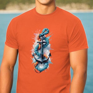 Anchor T-Shirt - Nautical Shirt - Anchor Graphic Tee - Birthday Gift Shirt - Sailing Tee - Boating Shirt - Marine Captain Tee -Fisherman Tee