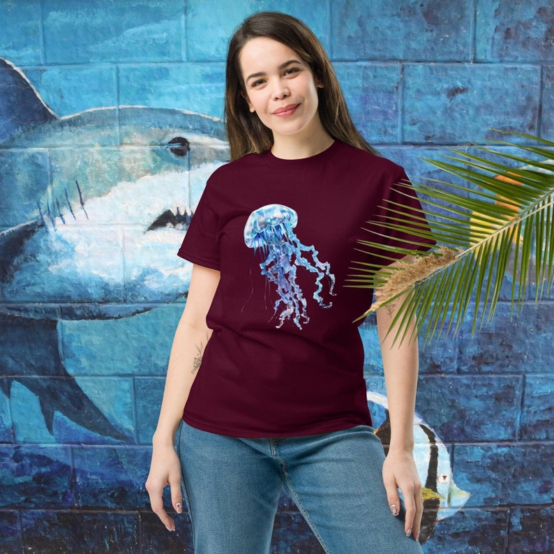 Unisex Classic Tee - 
Jellyfish T-Shirt - Jelly Fish T-Shirt - Jellyfish Tentacle Shirt - Graphic Jellyfish Tee - Jellyfish Minimalist Shirt - Goblincore T-shirt - Marine Biologist Tee