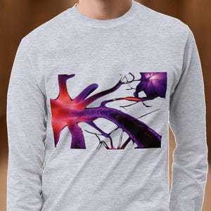 Men&#39;s Long Sleeve Neuron Shirt - Neuroscience Long Sleeve Tee - Neurologist Shirt Gift - Neurology Shirt - Biology Neuroscience Student Tee