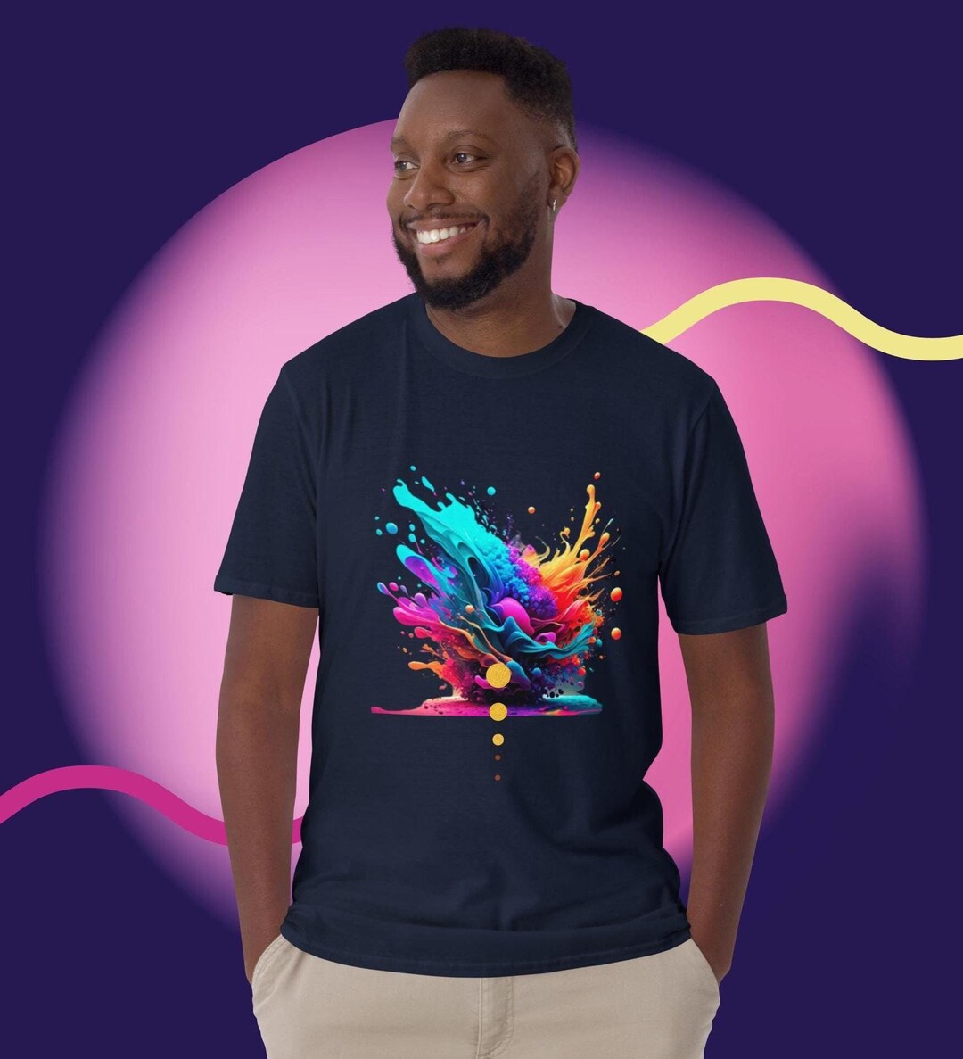 【関税・送料込】(3 colors) Artistic splash paint t-shirts 71nBYFO6G1L.jpg