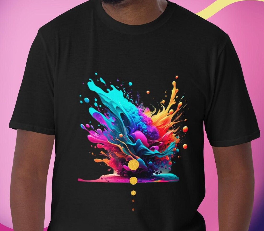 Color Splash T-shirt - Rainbow Paint Splashes Tee - Splash