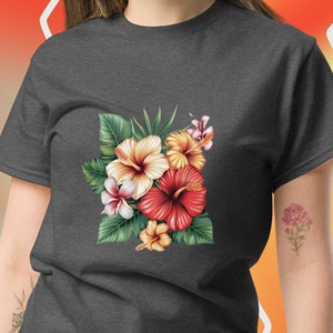 Hibiscus Flower T-Shirt: Trendy Tropical Graphic Tee