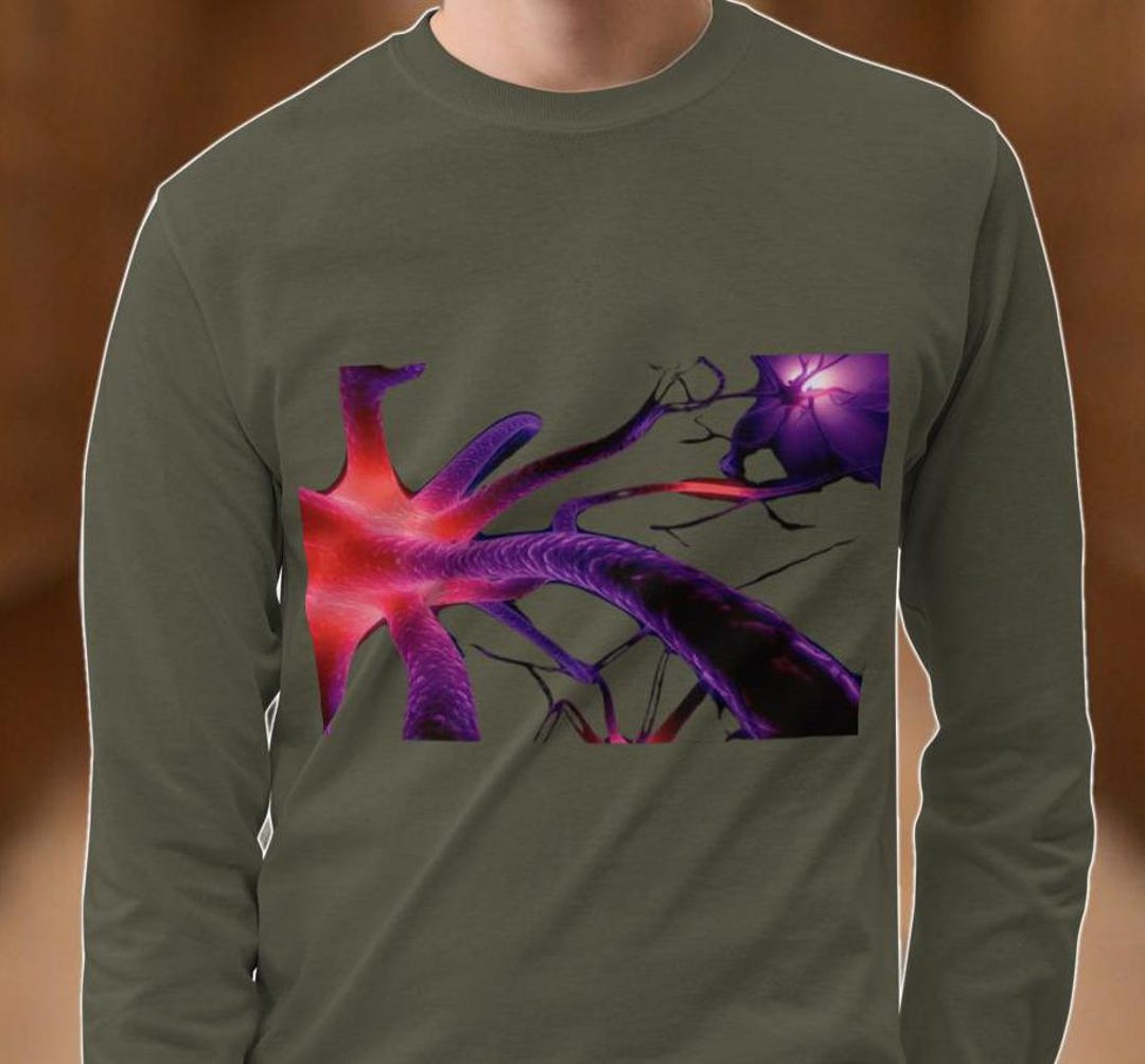 Neuron Graphic Long Sleeve Shirt - Neuroscience Biology Tee - Etsy
