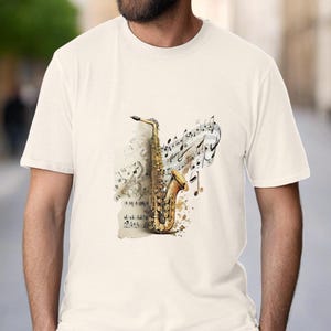 Saxophone T-Shirt - Sax Player Shirt - Saxophone Graphic Tee - Cool Saxophone Shirt - Saxophonist Music Shirt - Jazz Player Gift Shirt
