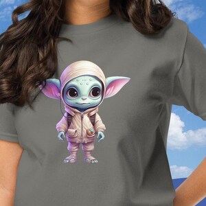 Alien T-Shirt- Graphic Alien Shirt - Outer Space Alien Tee - Extraterrestrial Shirt - Alien Lover Tee - Friendly Alien Tee - Spaceman Tee