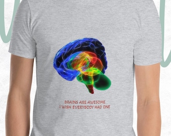 Koszulka z grafiką mózgu: Sarkastyczna koszulka o zdrowiu psychicznym