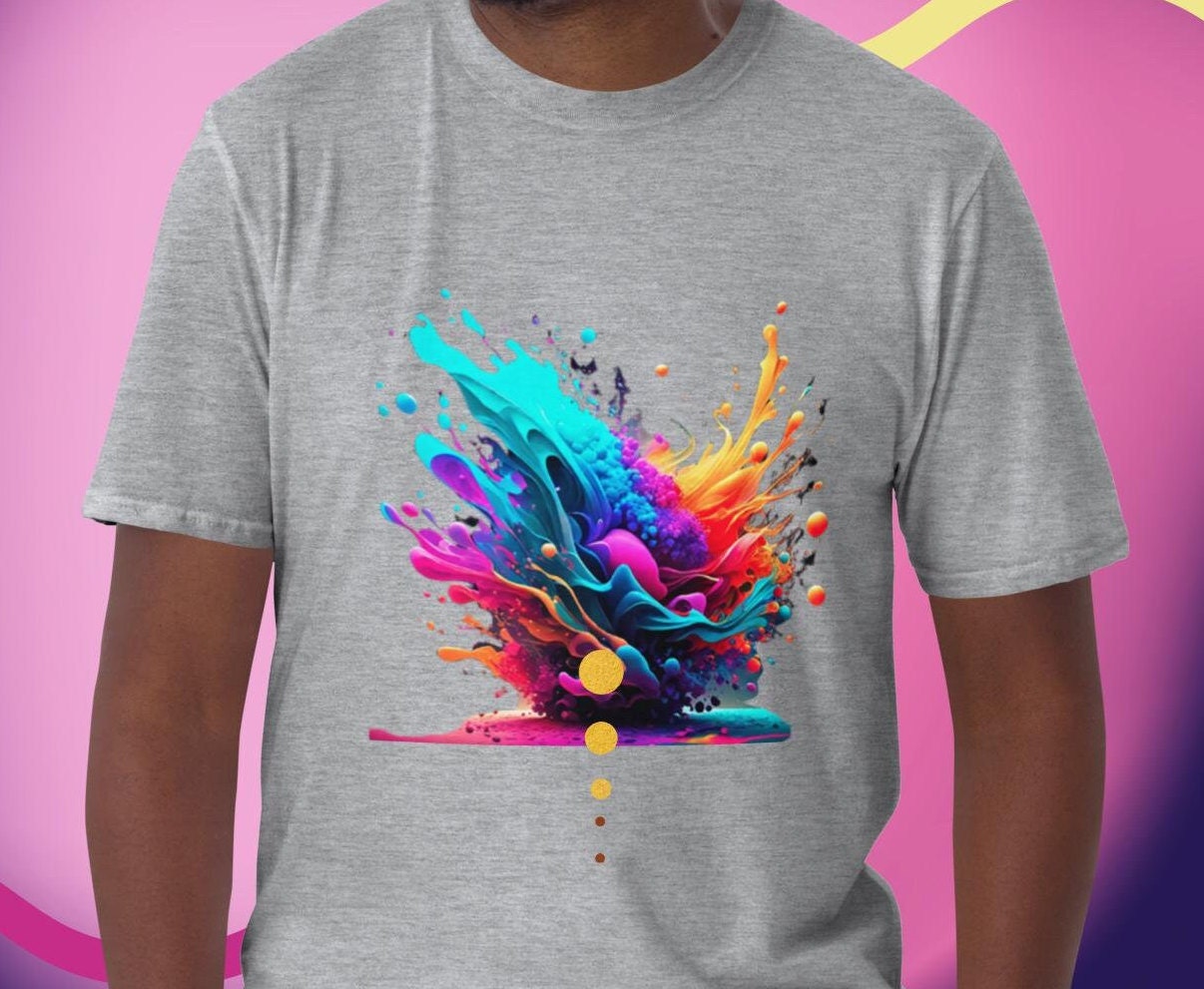Color Splash T-shirt - Rainbow Paint Splashes Tee - Splash