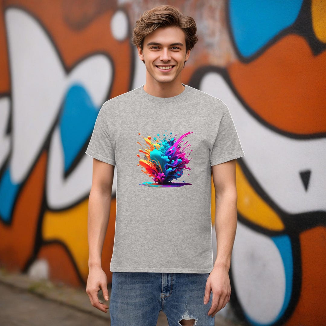Color Splash T-shirt: Abstract Graffiti Tee - Etsy