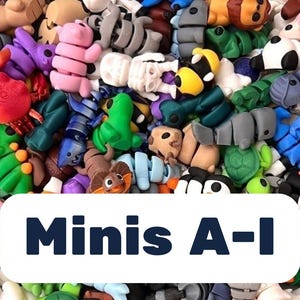 Mini Animals | A-I | Listing 1/3 | Pick Your Own | 3 Sizes | 3D Printed Fidget Toy | Sensory | Articulated | Tiny | Bulk Gifts | Baby Animal