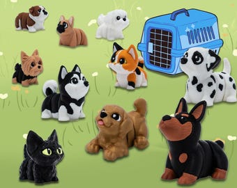 Mini Animals | Cats & Dogs | Pick Your Own | 3 Sizes | 3D Printed Fidget Toy | Sensory | Articulated | Tiny | Bulk Gifts | Baby Animal