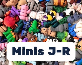 Mini Animals | J-R | Listing 2/3 | Pick Your Own | 3 Sizes | 3D Printed Fidget Toy | Sensory | Articulated | Tiny | Bulk Gifts | Baby Animal