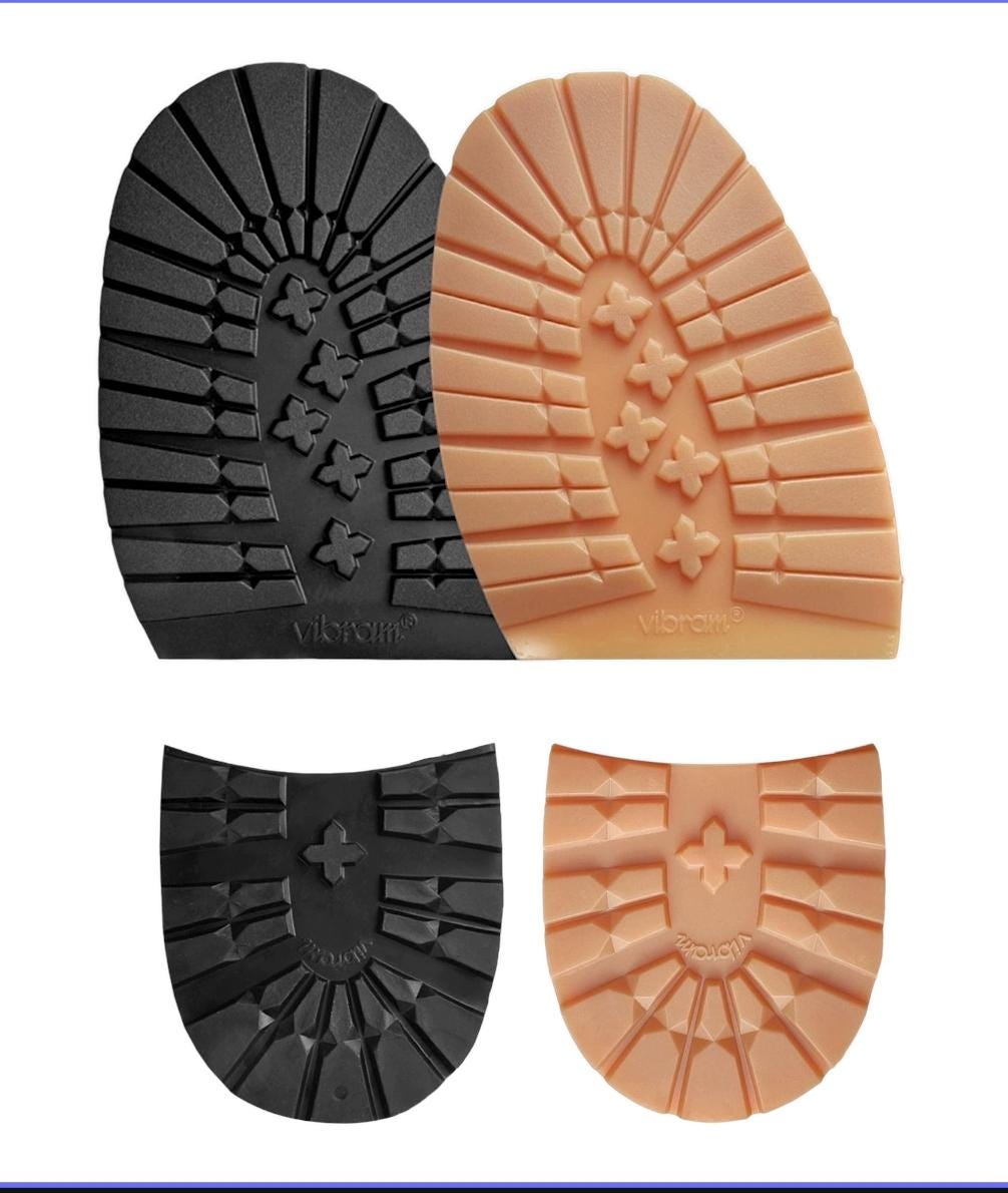Vibram Mortara Mini Lug Half Sole & Roccia Heel 1205 DIY Shoe