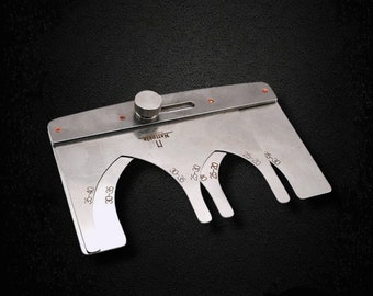 Nattools Stainless Steel Adjustable Strap End Template Leather Belt Tool Craft DIY
