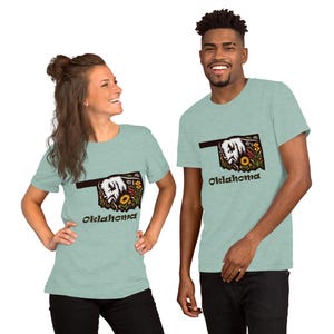 Oklahoma State T-Shirt mit Bison, Oklahoma Liebhaber Geschenk, Home State Shirt, Oklahoma Crewneck Tee, Oklahoma Travel Souvenir Bekleidung