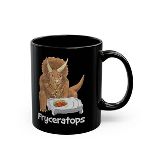 Fryceratops Dinosaur Black Coffee/Tea Mug (11oz, 15oz)