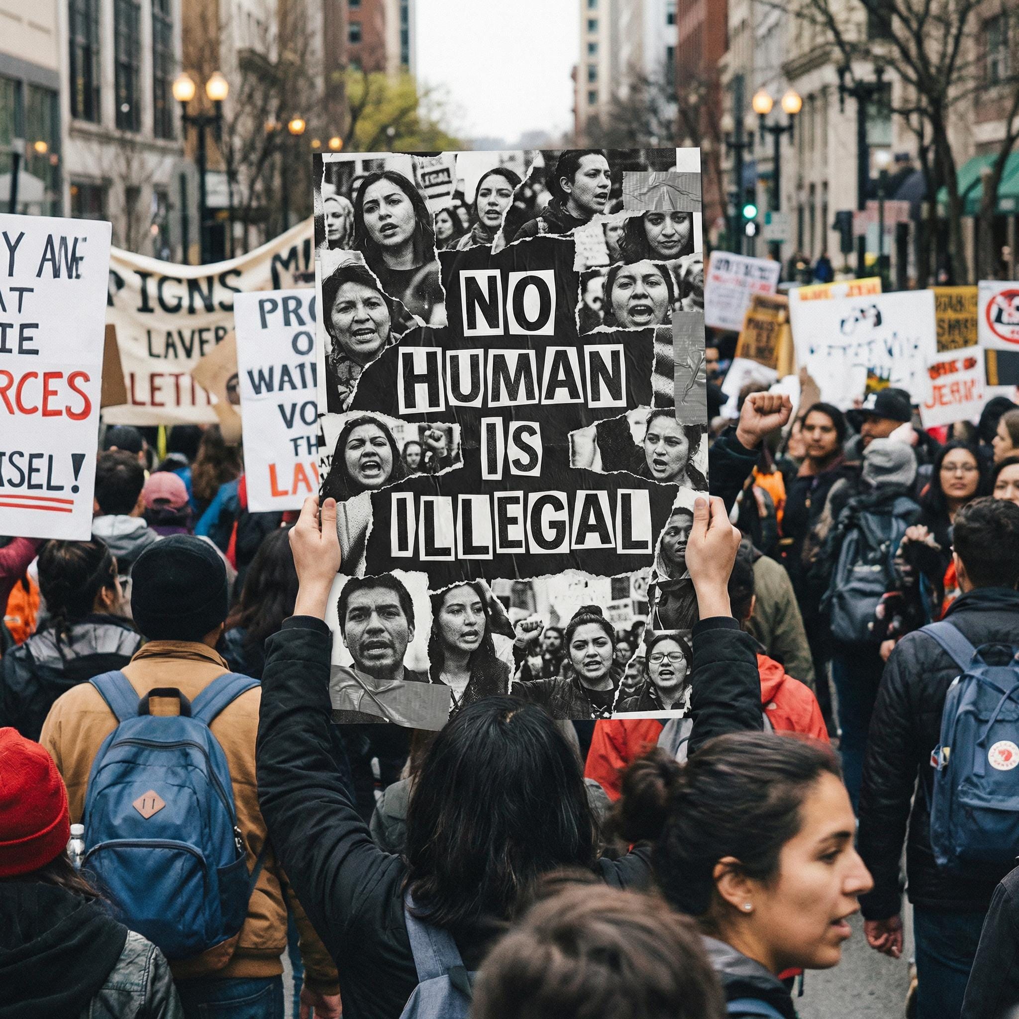 Protesting Rights Signs 5 Poster Bundle, Printable Protest Sign, Immigration Rights, Human ...