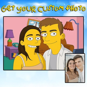 Retrato de caricatura personalizado: conviértete en un divertido personaje amarillo: obra de arte digital personalizada a partir de tu foto