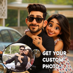 1 DAY WAIT Custom 3D Cartoon Style Portrait from Photo | Personalized Animated Illustration | Unique Custom Gift for Couples, Families, Pets