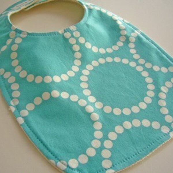 CLEARANCE  SALE - Eco-Friendly Baby/Toddler Bib - Pearl Circles